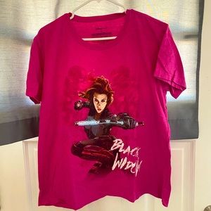 Black Widow Civil War pink t shirt Disney Store Marvel